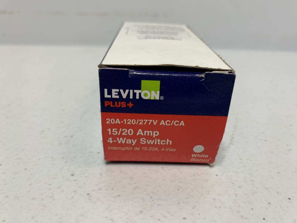 Leviton CSB4-2WS 4-Way Switch 15/20A 120/277V White