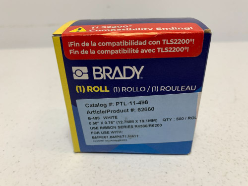 Brady PTL-11-498 Label 0.50" x 0.75" Vinyl White