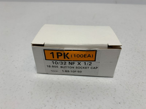 McMaster Carr 1-BS-10F-50 Button Socket Cap Screw 10-32 NF 1/2" (lot of 100)