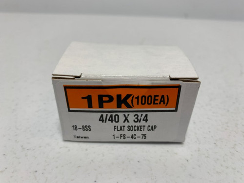 McMaster Carr 1-FS-4C-75 Flat Socket Cap Screw 4-40 x 3/4" (lot of 100)