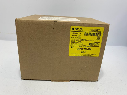 Brady B33-10-427 Self-Laminating Label 3.75"x1" Vinyl