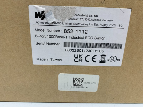Wago 852-1112 Industrial ECO Switch 8-Port 1000Base-T