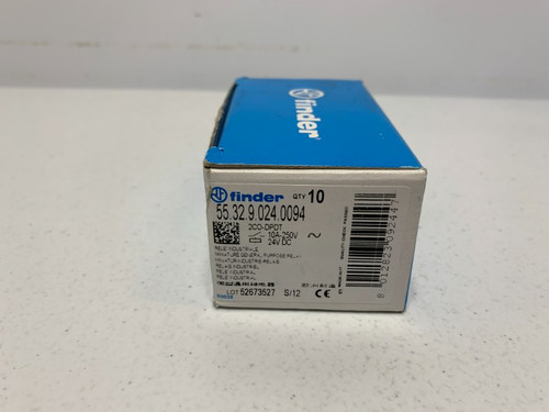 Finder 55.32.9.024.0094 Relay DPDT 10A 24VDC (lot of 10)
