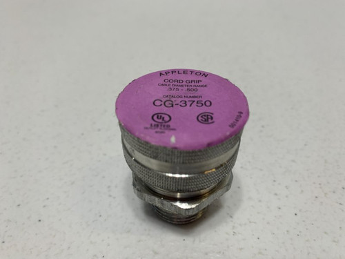 Appleton CG-3750 Cord Connector 1/2" Aluminum .375-.500"