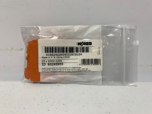 Wago 2002-1292 End/Intermediate Plate 0.8mm Thick Orange (lot of 6)