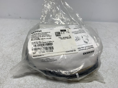 Siemens 171A-10302 Ball Valve Assembly 1/2" 1Cv 24VAC