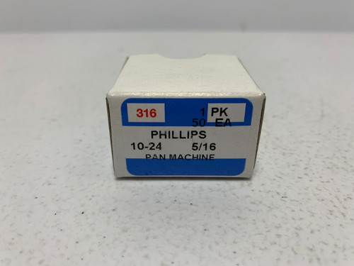 Phillips 3TSMPP10C005 Pan Machine Screw 5/16" (lot of 50)
