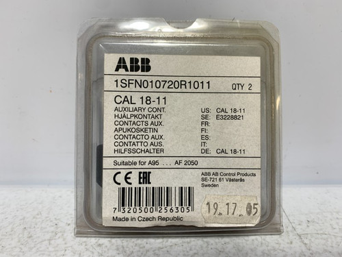 ABB CAL 18-11 Auxiliary Contact Block 240V 30A (lot of 2)