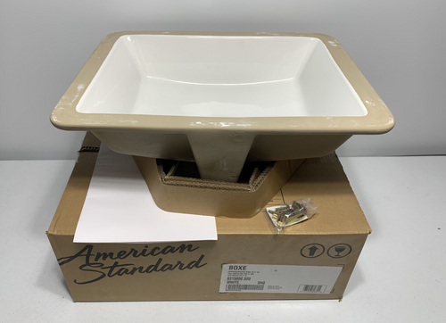 American Standard 0315000.020 Boxe Undermount Bathroom Sink 20" x 16" White