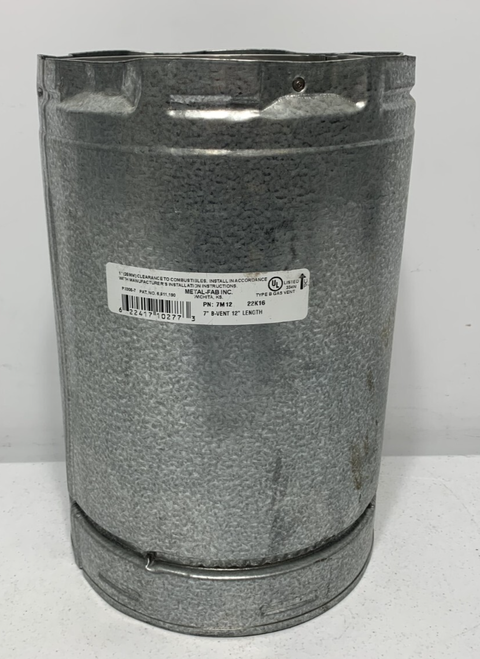 Metal-Fab Inc 7M12 22K16 Gas Vent Pipe 7" x 12"