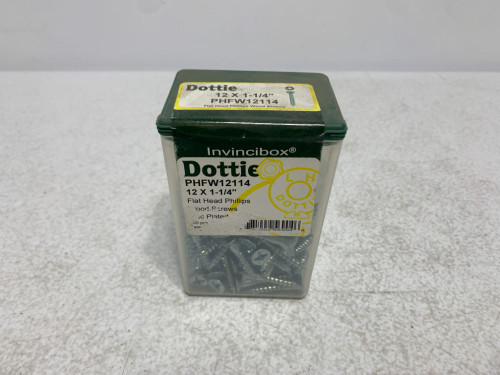 Dottie PHFW12114 Wood Screw #12 1-1/4" Phillips Flat Head (lot of 100)