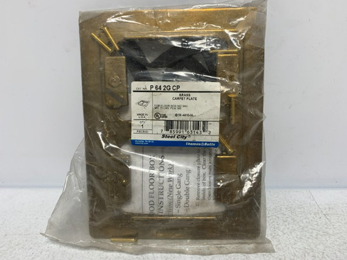 Steel City P 64 2G CP Carpet Plate Brass 7-5/8" x 6-1/8"