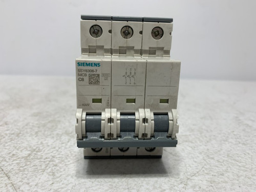 Siemens 5SY6306-7 Miniature Circuit Breaker 6A 400V 3-Pole