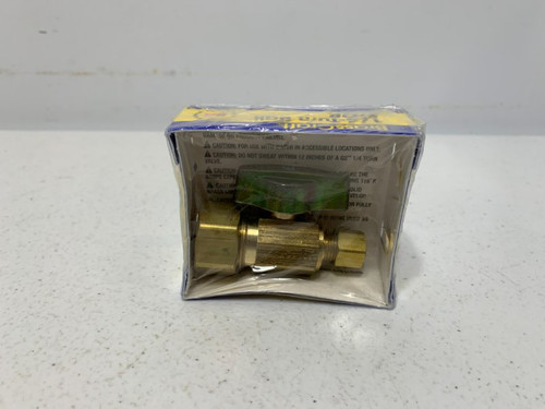BrassCraft KTCR04XR Ball Stop 1/2" Nom Comp Inlet x 1/4" OD Comp