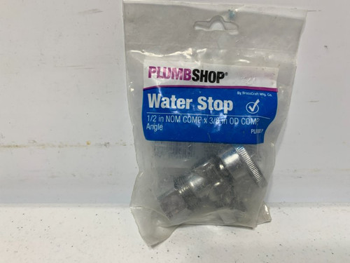 PlumbShop PLB100XP Angle Stop 1/2" x 3/8" Compression