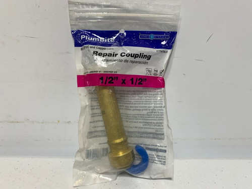 PlumBite C77470LF Repair Coupling 1/2" x 1/2" Lead-Free