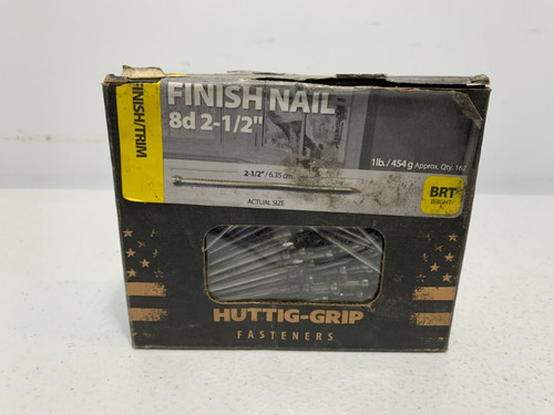 Huttig-Grip HGN8F1 Finish Nail 8D 2-1/2" Bright (lot of 162)