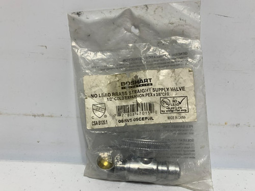 Boshart 08SVS-05CEPNL Supply Valve 1/2" PEX x 3/8" CPR No Lead