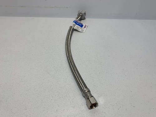 Plumbshop PLS1-16DLF Toilet Connector 3/8"x7/8" 16" Stainless Steel