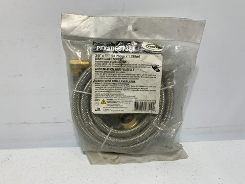 Proflo PFXSD6C72ET Dishwasher Connector 3/8" x 72" Stainless Steel