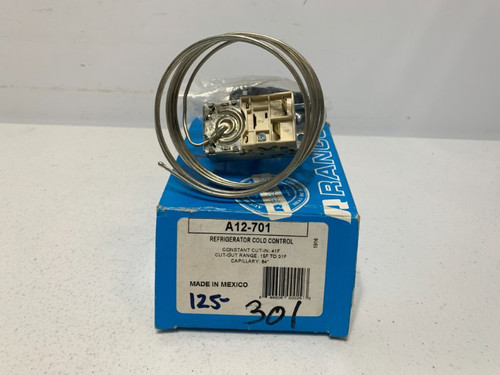 Ranco A12-701 Temperature Control 41 degF Cut-In 84" Capillary