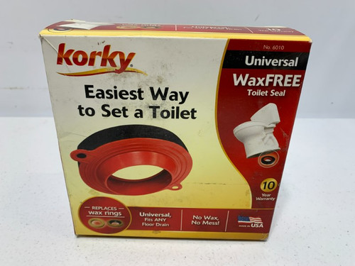 Korky 6010 Toilet Seal WaxFree Universal Fits 3" and 4" Drains