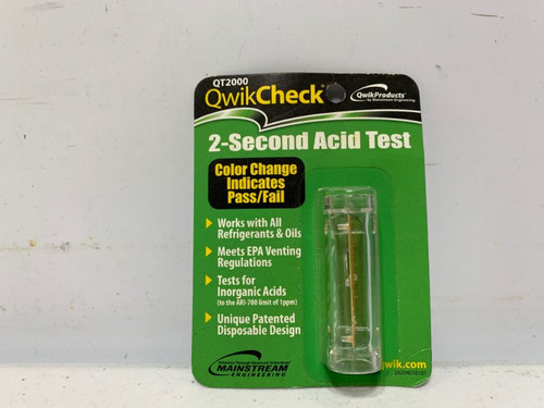 Mainstream QT2000 QwikCheck 2 Second Acid Test Kit HVAC Refrigeration