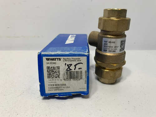 Watts 0061888 Backflow Preventer 3/4" Brass Dual Check Valve