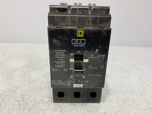 Square D EGB34025 Circuit Breaker 25A 480Y/277V 3-Pole