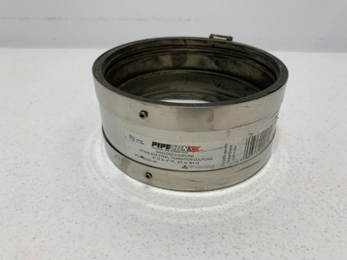 Pipeconx PCXS00-44 4" Flexible Pipe Coupling PVC Clay Cast Iron