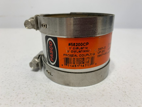Pasco 58200CP Proseal Coupling 2" CI/PL to 2" CI/PL/XHCI