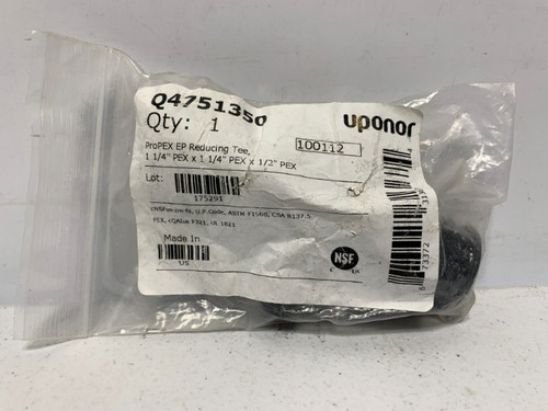 Uponor Q4751350 Reducing Tee 1-1/4" x 1-1/4" x 1/2" PEX (lot of 8)