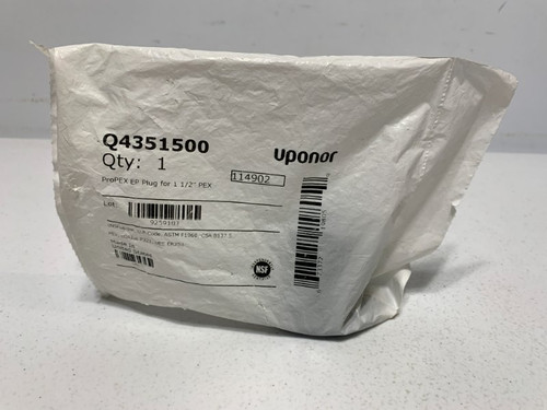 Uponor Q4351500 ProPEX EP Plug 1-1/2" PEX