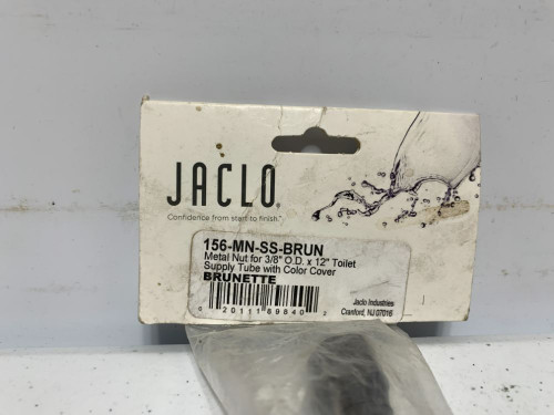 Jalco 156-MN-SS-BRUN Toilet Supply Line 3/8" O.D. x 12"