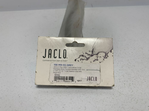 Jalco 156-MN-SS-GREY Toilet Supply Line 3/8" O.D. x 7/8" I.D. 12"