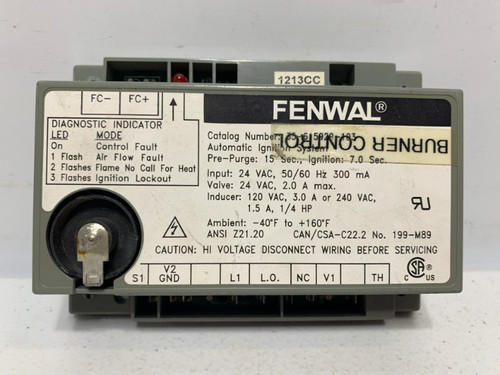 Fenwal 1213CC Ignition Control 24VAC 50/60Hz 300mA