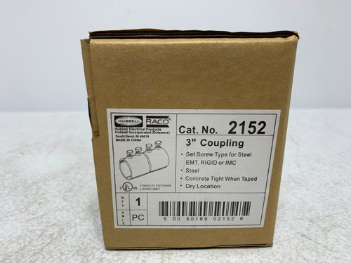 Hubbell 2152 Coupling 3" Steel EMT Rigid IMC (lot of 2)