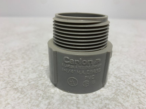Carlon E943G Terminal Adapter 1-1/4" PVC Male x Socket (lot of 4)