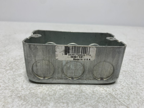 Steel City 59361 1/2 Utility Box Extension Ring 1/2" Knockouts (lot of 2)