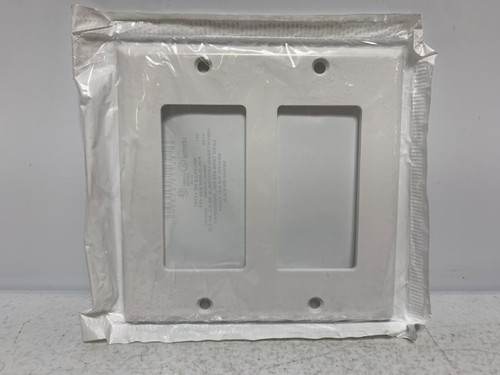 Leviton R52-80409-W Wall Plate 2-Gang White Thermoset (lot of 3)