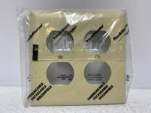 Legrand TP82-I Wall Plate Duplex Receptacle Nylon Ivory (lot of 2)