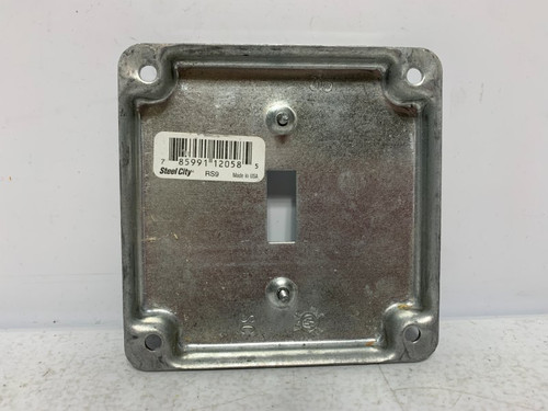 Steel City RS9 Box Cover 4" Square 5 Cu In Galvanized Steel