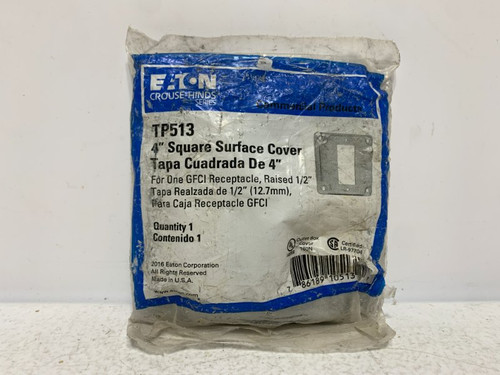Eaton TP513 Square Surface Cover 4" Steel Raised 1/2"