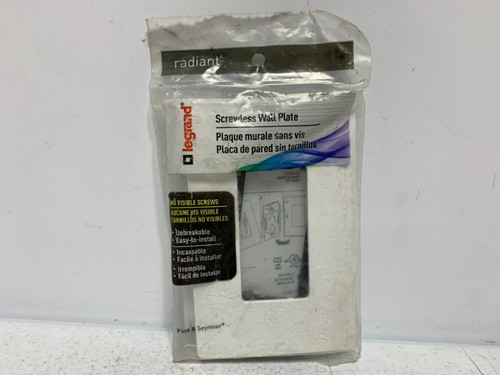 Legrand RWP26W Wall Plate Screwless 1-Gang White