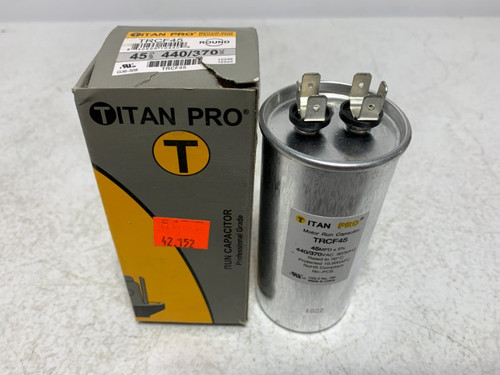 Titan Pro TRCF45 Motor Run Capacitor 45MFD 440/370V