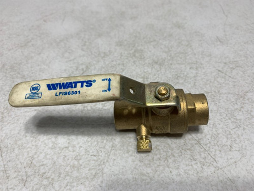 Watts LFIS6301 Ball Valve 3/4" Lead Free Brass Solder End