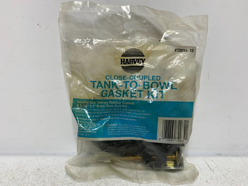 Harvey 72034-12 Tank-to-Bowl Gasket Kit Rubber 3" x 4"