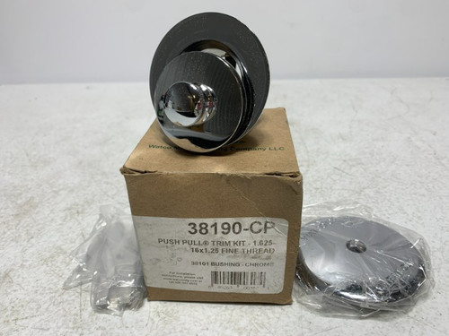 Watco 38190-CP Tub Trim Kit Chrome 1.625" 16x1.25 Fine Thread
