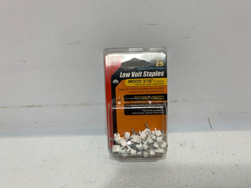 Gardner Bender PSW-1600T Low Volt Staple 3/16" Polyethylene White (lot of 25)