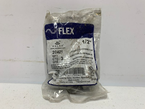Halex 20421 Squeeze Connector 1/2" Zinc (lot of 3)
